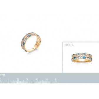 Bague plaqué-or 750/ 000 5 microns oz 2289860