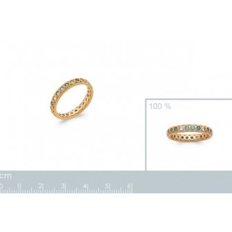Bague plaqué-or 5 microns et Pierres synthétiques 2909060