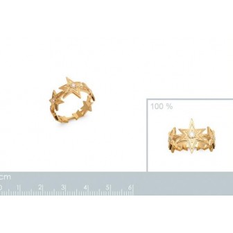 Bague plaqué-or 3 microns 750/000 bicolore oz 2902710