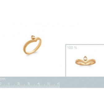 Bague plaqué-or 5 microns 750/000 oz 2908310