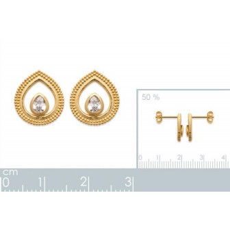 Boucles d'oreilles plaqué-or 3 microns oz 2583910