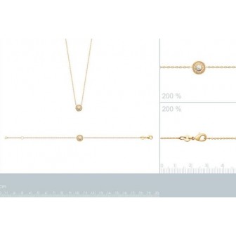 Collier plaqué-or 3 microns 750/000 oz 97341045