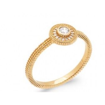 Bague plaqué-or 5 microns 750/000 oz 2NJI510