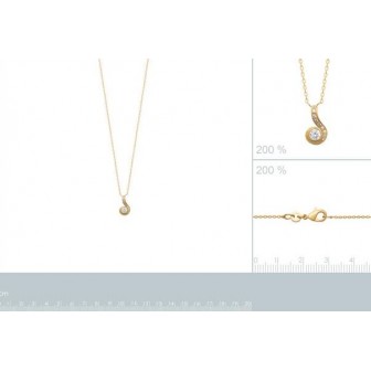 Collier plaqué-or 3 microns 750/000 oz 973409