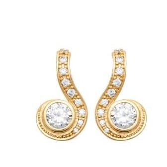 Boucles d'oreilles plaqué-or 3 microns 750/000 oz 2585210