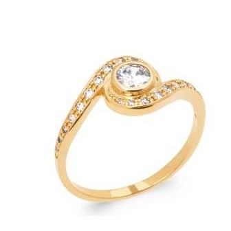 Bague plaqué-or 5 microns 750/000 oz 2NJI010