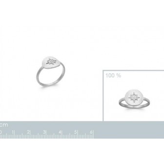 Bague argent rhodié 925/000 oz 1902510