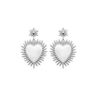 Boucles d'oreilles argent rhodié 925/000 7585100