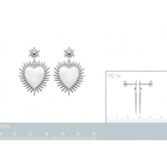 Boucles d'oreilles argent rhodié 925/000 7585100