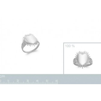 Bague argent rhodié 925/000 7906800