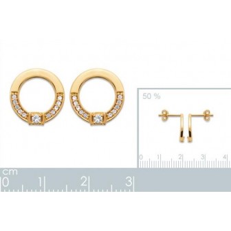 Boucles d'oreilles plaqué-or 3 microns oz 2585410