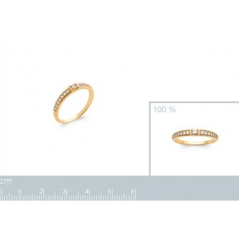 Bague plaqué-or 5 microns 750/000 oz 2908410
