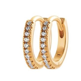 Créoles plaqué-or 3 microns 750/000 oz 2NJI110