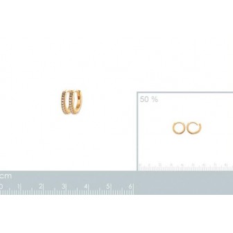 Créoles plaqué-or 3 microns 750/000 oz 2634110