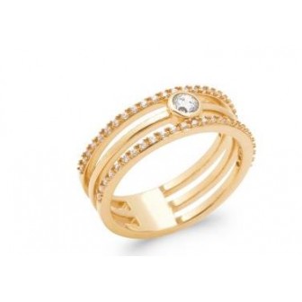 Bague plaqué-or 5 microns 750/000 oz 2NJI410