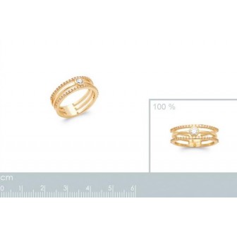 Bague plaqué-or 5 microns 750/000 oz 2905410