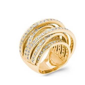 Bague plaqué-or 5 microns 750/000 oz 2094010