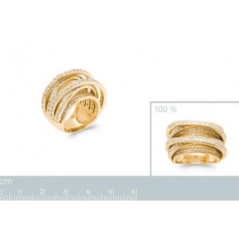 Bague plaqué-or 5 microns 750/000 oz 2094010