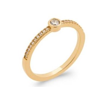 Bague plaqué-or 5 microns 750/000 oz 2NJI910