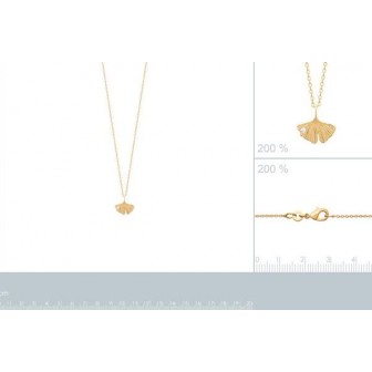 Collier plaqué-or 3 microns 750/000 oz 973366