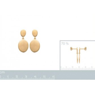 Boucles d'oreilles plaqué-or 3 microns 750/000 2584400