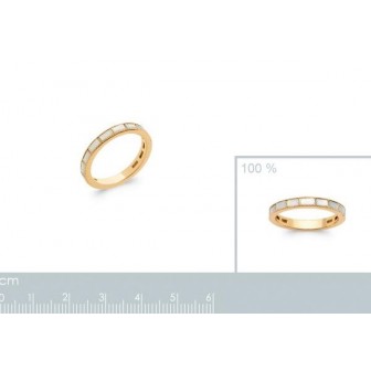 Bague plaqué-or 5 microns 750/000 Nacre 2908604