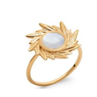 Bague plaqué-or 5 microns 750/000 Nacre 2900304