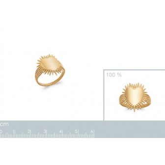 Bague plaqué-or 3 microns 750/000 2906800