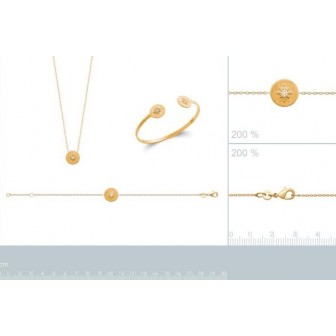 Collier plaqué-or 3 microns 750/000 oz 97338945