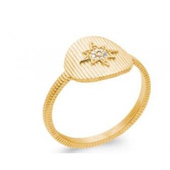 Bague plaqué-or 5 microns 750/000 oz 2GTY510