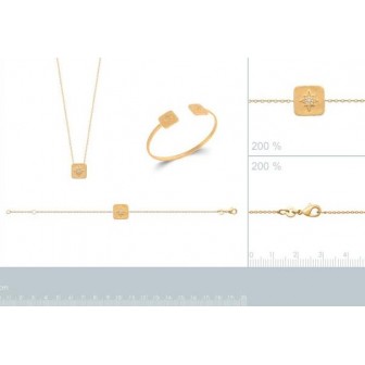 Collier plaqué-or 3 microns 750/000 oz 97338845