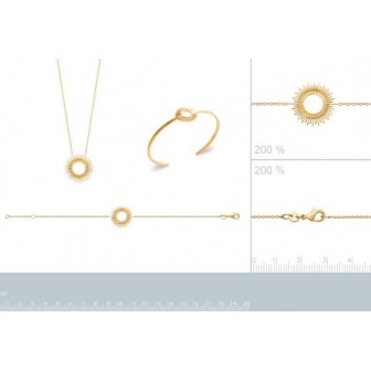 Bracelet plaqué-or 3 microns 750/000 92177118