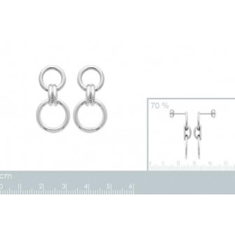 Boucles d'oreilles argent rhodié 925/000 7583600