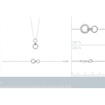 Collier argent rhodié 925/000 oz 87339945