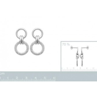 Boucles d'oreilles argent rhodié 925/000 oz 1583710