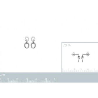 Boucles d'oreilles argent rhodié 925/000 7584200