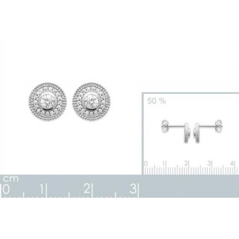 Boucles d'oreilles argent rhodié 925/000 oz 1584010