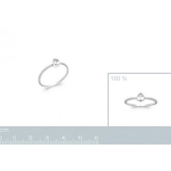 Bague argent rhodié 925/000 oz 1906210