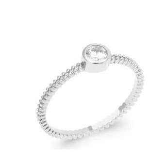 Bague argent rhodié 925/000 oz 1PLK310