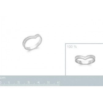 Bague argent rhodié 925/000 7906500