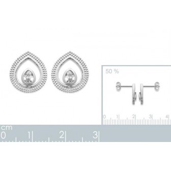 Boucles d'oreilles argent rhodié 925/000 oz 1583910