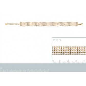 Bracelet plaqué-or 3 microns 750/000 oz 973069