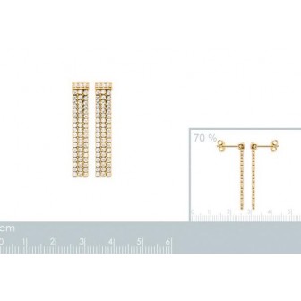 Boucles d'oreilles plaqué-or 3 microns 750/000 oz 2556510