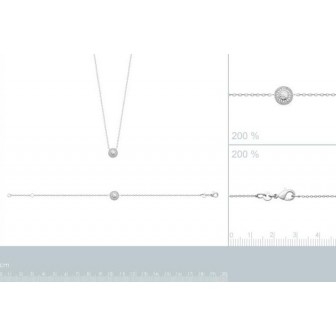 Collier argent rhodié 925/000 oz 87341045