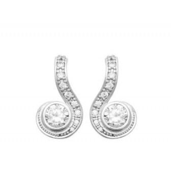 Boucles d'oreilles argent rhodié 925/000 oz 1585210
