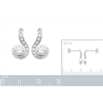 Boucles d'oreilles argent rhodié 925/000 oz 1585210