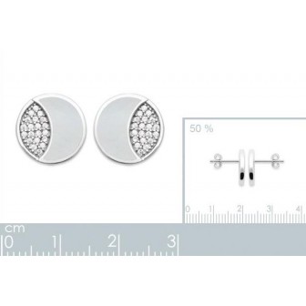 Boucles d'oreilles argent rhodié 925/000 Nacre et oz 1575304