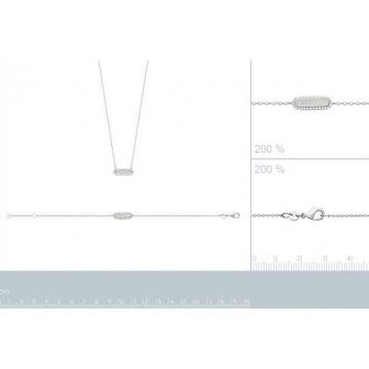 Bracelet argent rhodié 925/000 Nacre et oz 87343718