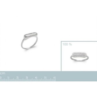 Bague argent rhodié 925/000 Nacre et oz 1910504