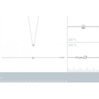 Collier argent rhodié 925/000 oz 87326545